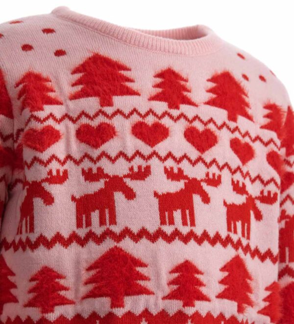 Pull Capsule de Noël en fils mélangés pour fille – Image 4