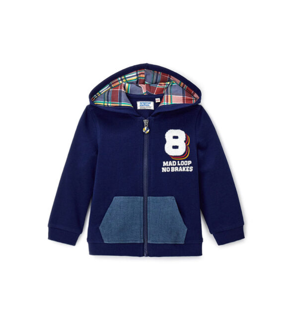 Sweat-shirt Capsule Denim pour bébé garçon, chemises et hauts à capuche ouverte