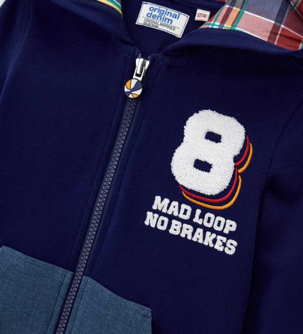 Sweat-shirt Capsule Denim pour bébé garçon, chemises et hauts à capuche ouverte – Image 3