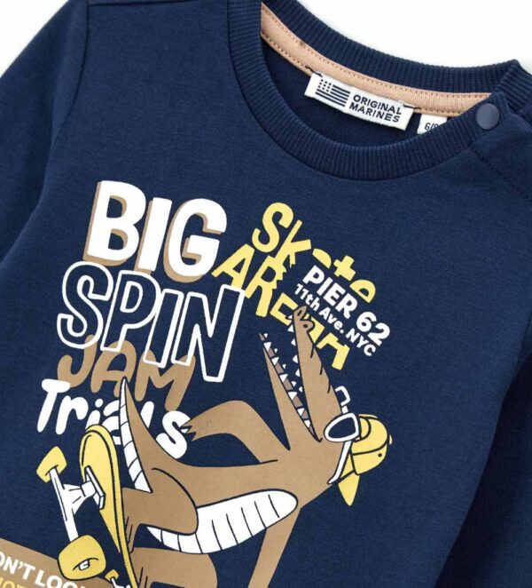 T-shirt bébé garçon Natural Varsity ML Chemises et hauts 3 – Image 3