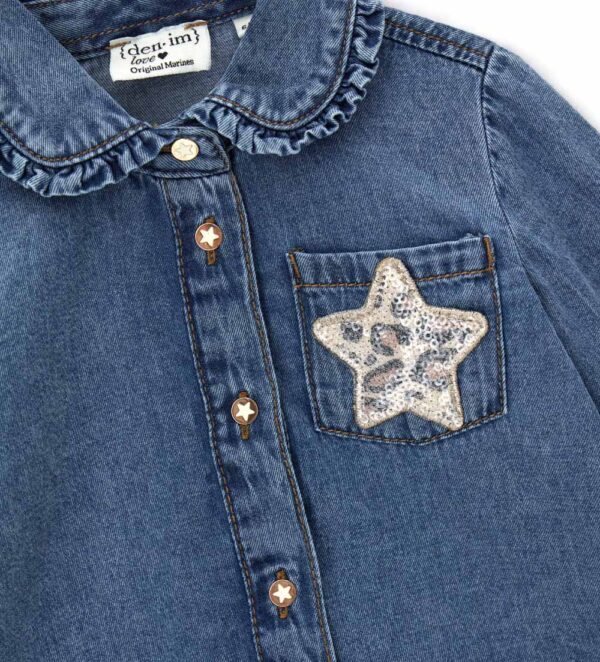 Chemise Capsule Denim Bébé Fille ML Chemises et Hauts – Image 3