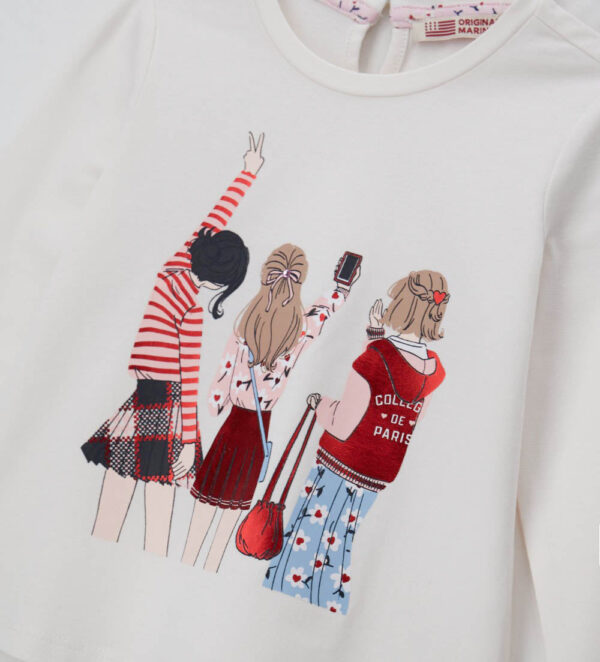 T-shirt bébé fille « Rentrée des classes » ML Chemises et hauts 1 – Image 3