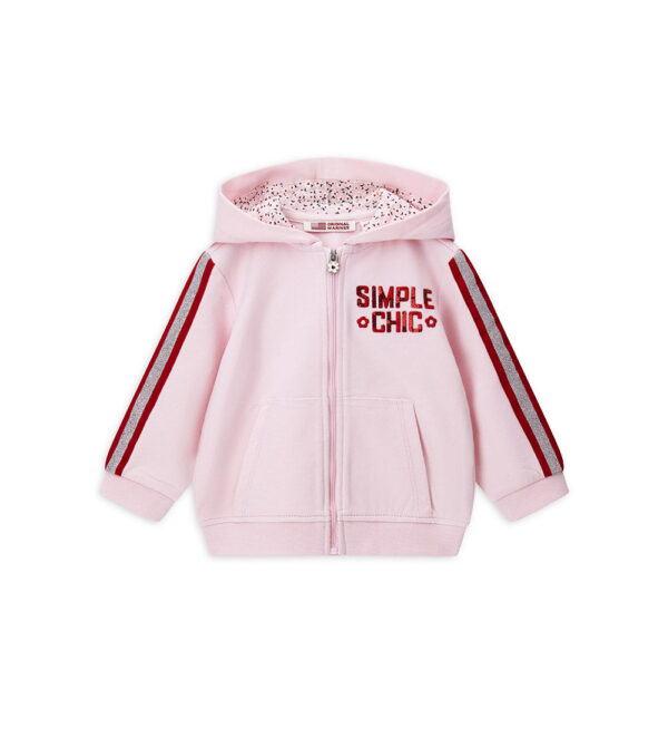 Sweat-shirt à capuche ouverte pour bébé fille, chemises et hauts pour la rentrée scolaire
