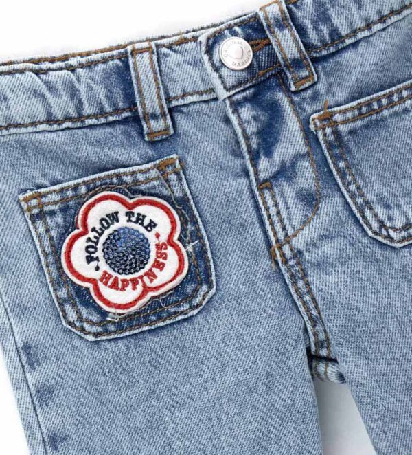 Pantalon en jean pour bébé fille de la rentrée scolaire – Image 3
