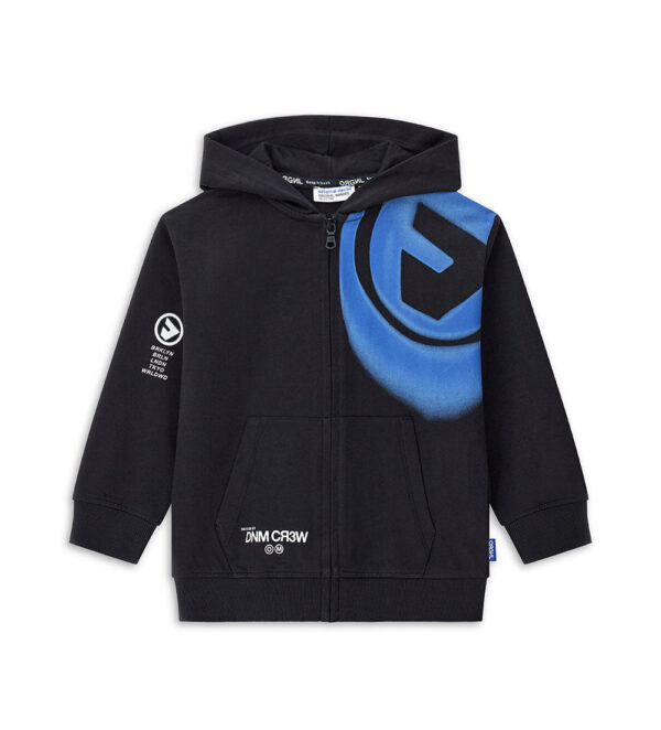 Sweat-shirt Capsule Denim Boy à capuche ouverte, chemises et hauts