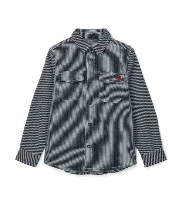 Chemises et hauts teints en fil pour garçon, motif « Back To School » (ML)