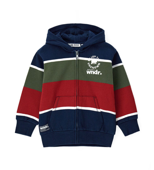 Sweat-shirt Adventure Boy à capuche ouverte, chemises et hauts 1