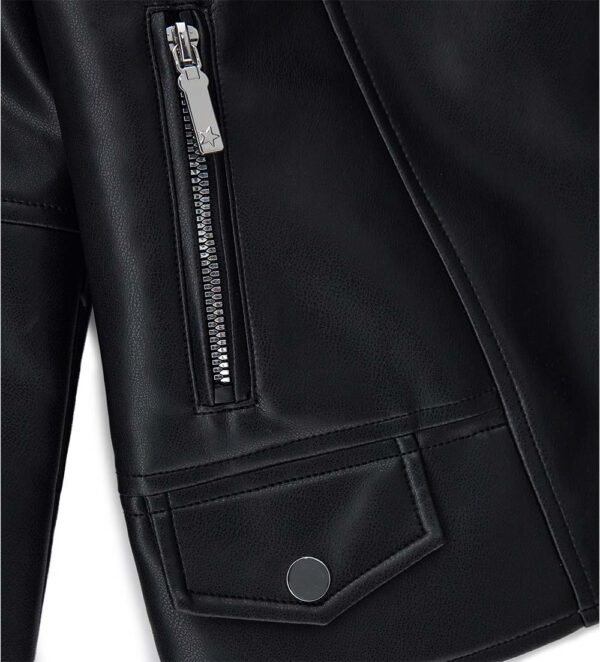 Vestes Fille Veste Effet Cuir Manteaux & Vestes 1 – Image 3