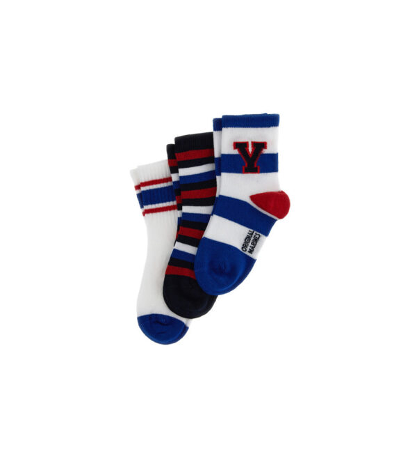 Lot de 3 paires de chaussettes courtes en denim pour bébé garçon