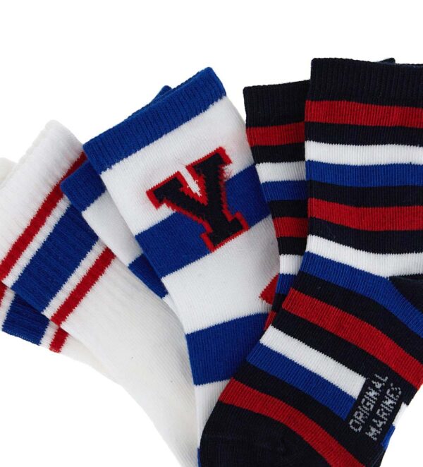Lot de 3 paires de chaussettes courtes en denim pour bébé garçon – Image 2
