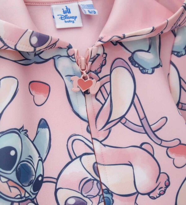 Sweat-shirt bébé fille à capuche Disney Stitch, chemises et hauts fermés – Image 3