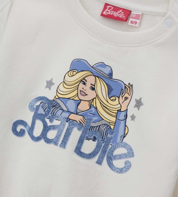 Sweat-shirt à capuche ouverte pour bébé fille Texas Baby BARBIE, chemises et hauts – Image 3