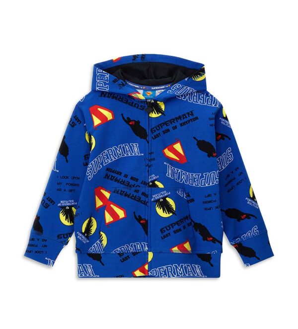 Sweat-shirt Capsule Denim COMICS JLEAGUE pour garçon, chemises et hauts