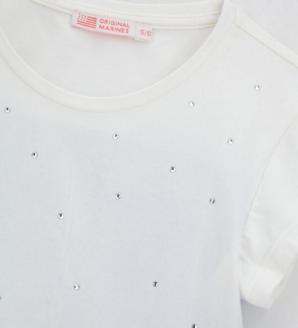 T-shirt Mademoiselle Girl avec strass – Image 3