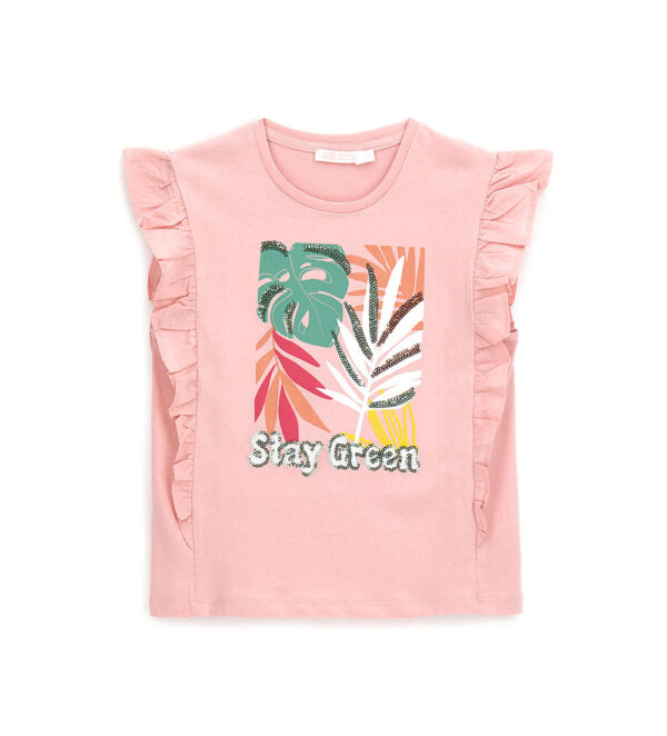 T-shirt Arty Wild Girl à volants