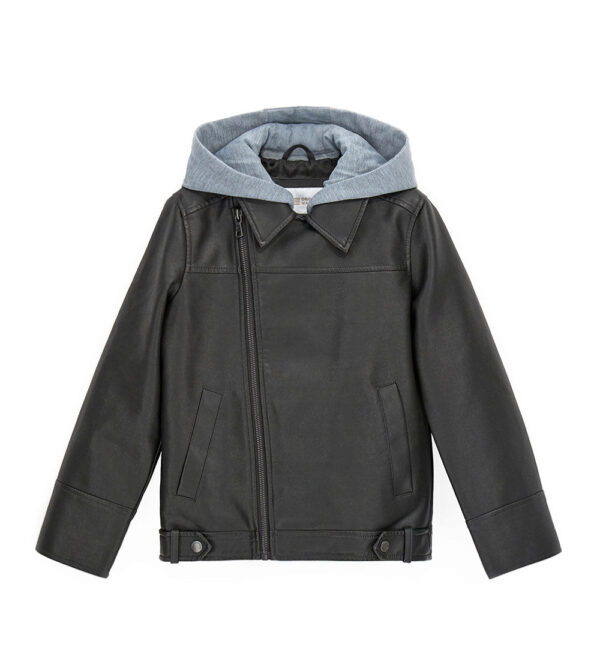 Veste en similicuir spéciale et informelle pour adolescent