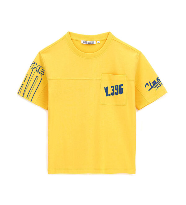 T-shirt en jean Truker pour adolescent avec empiècements en piqué