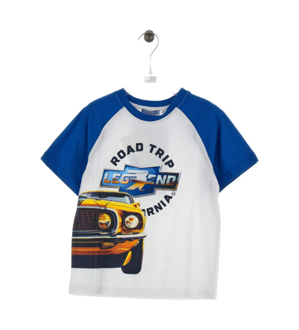 T-shirt à manches raglan en denim Truker pour adolescent