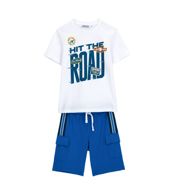 Ensemble t-shirt et bermuda en denim pour adolescent garçon 2