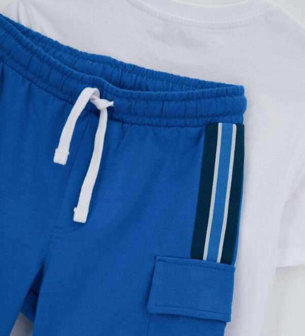 Ensemble t-shirt et bermuda en denim pour adolescent garçon 2 – Image 2