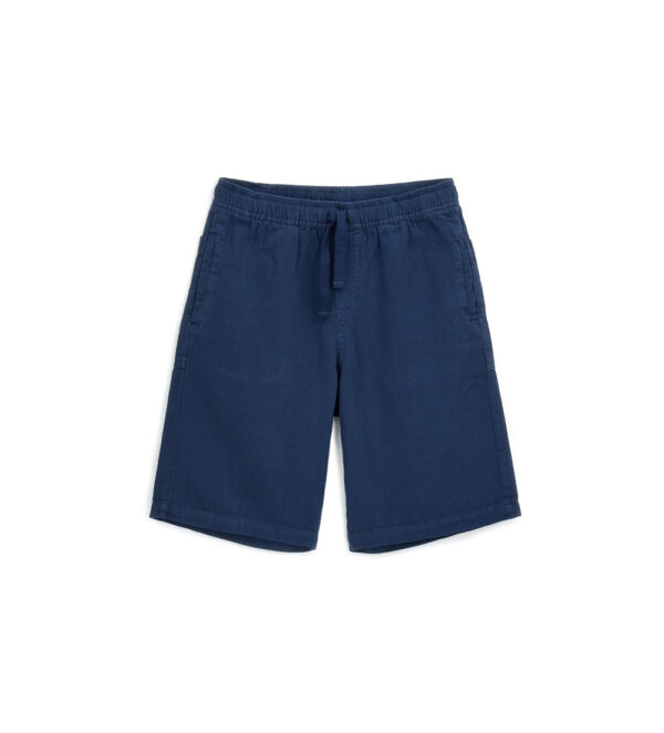 Bermuda en denim Trucker pour adolescent, mélange de lin