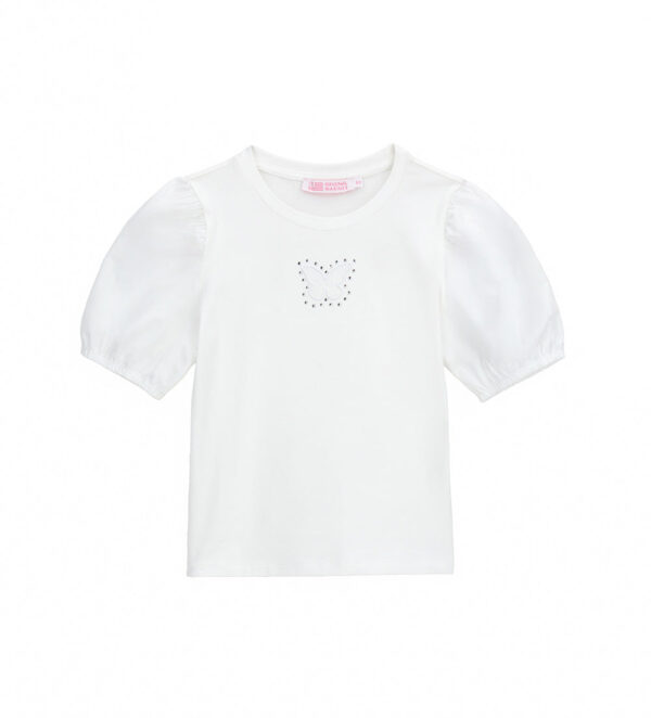 T-shirt Spring Bloom pour adolescente avec papillon
