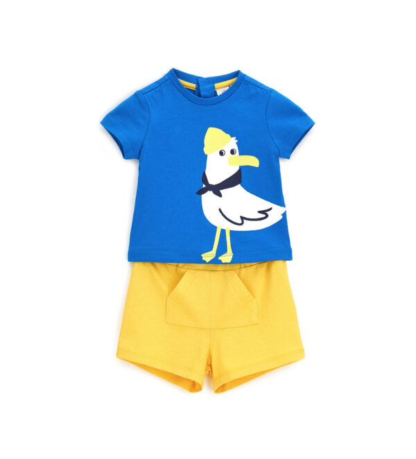 Ensemble t-shirt et bermuda Sunlight pour nouveau-né garçon, taille 4