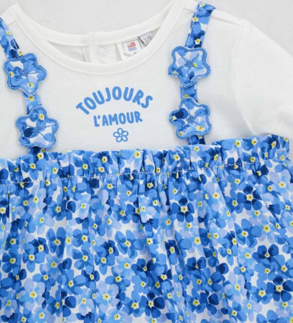 Combinaison en coton cassé pour nouveau-né fille Sunlight – Image 3