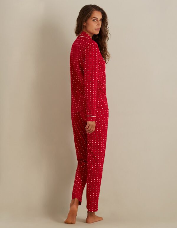 Pyjama long femme coucou de Noël avec ouverture sur le devant – Image 5