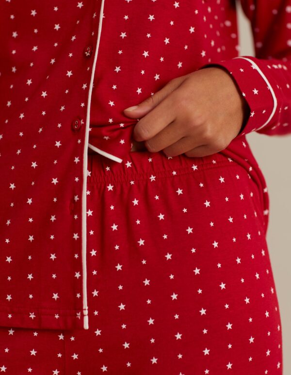 Pyjama long femme coucou de Noël avec ouverture sur le devant – Image 3