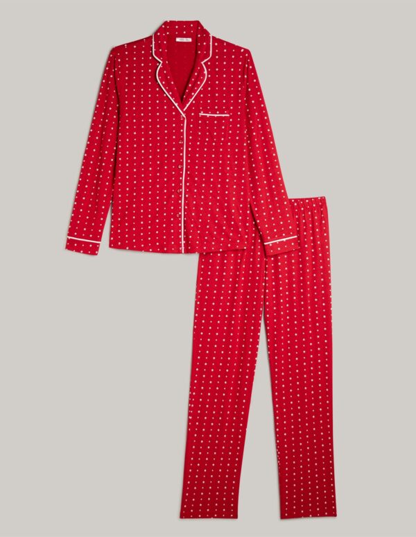 Pyjama long femme coucou de Noël avec ouverture sur le devant – Image 6