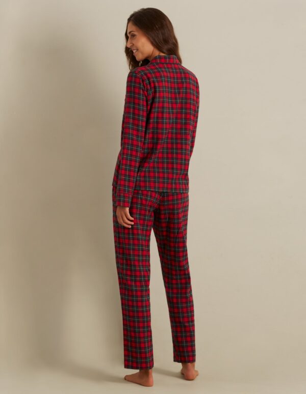 Pyjama long femme Tartan Family avec ouverture sur le devant – Image 5