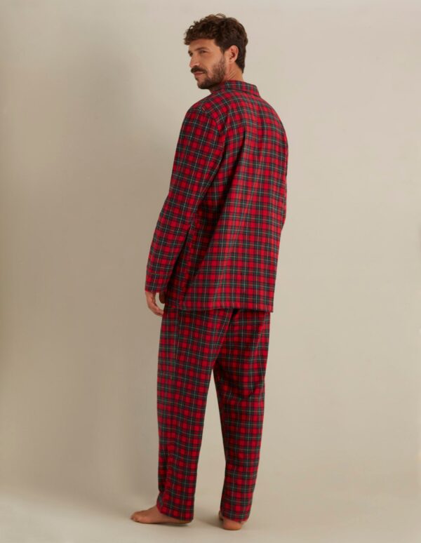 Pyjama long Tartan Family Man avec ouverture sur le devant – Image 5