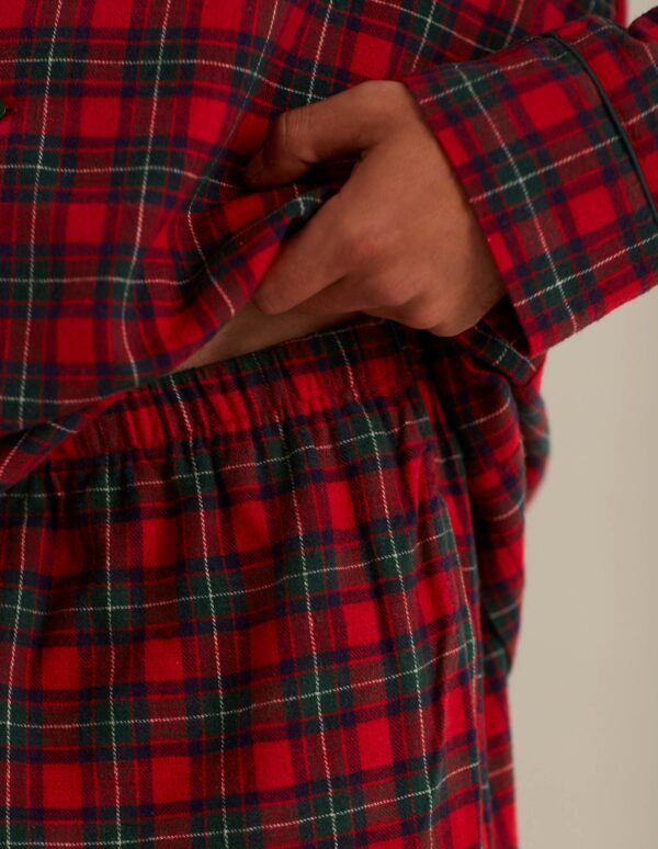 Pyjama long Tartan Family Man avec ouverture sur le devant – Image 3