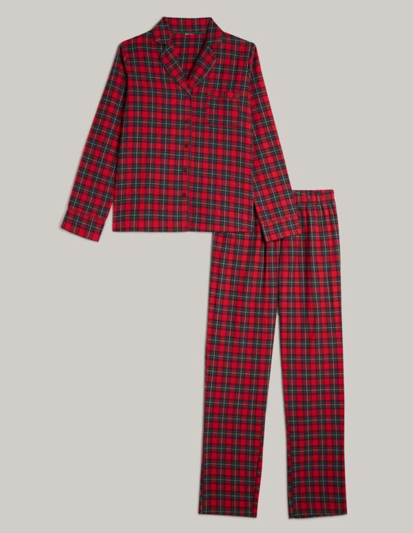 Pyjama long Tartan Family Man avec ouverture sur le devant – Image 6