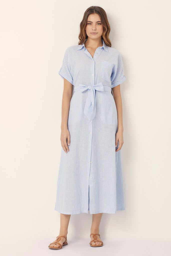 Robe femme en coton/lin
