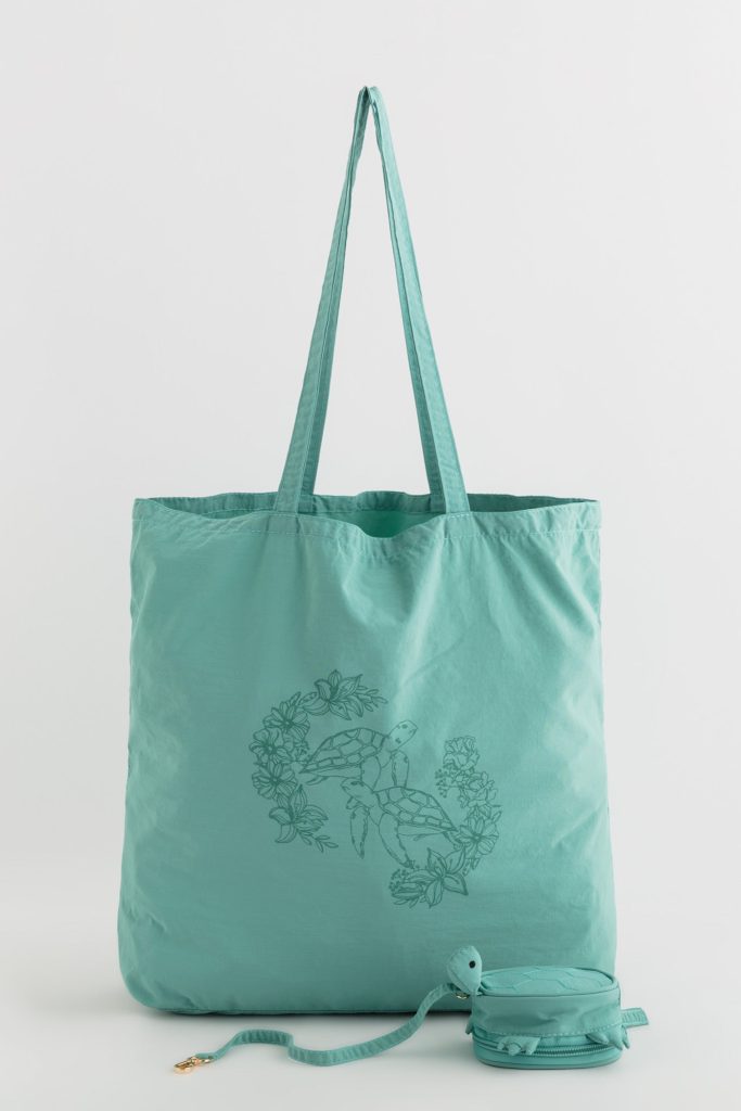 Sacs de courses pliables pour femme tortue sympathique