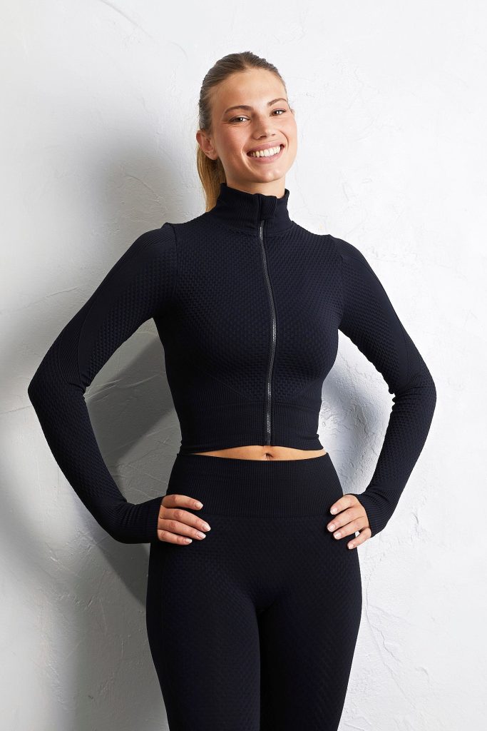 T-shirt de yoga sans coutures pour femme