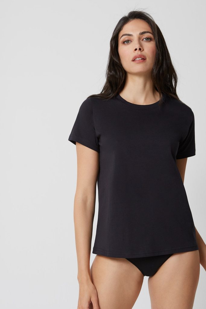 T-shirt basique en coton pour femme