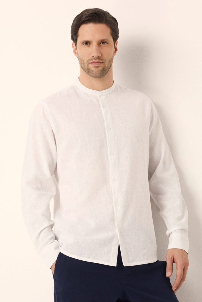 Hauts pour hommes en coton/lin