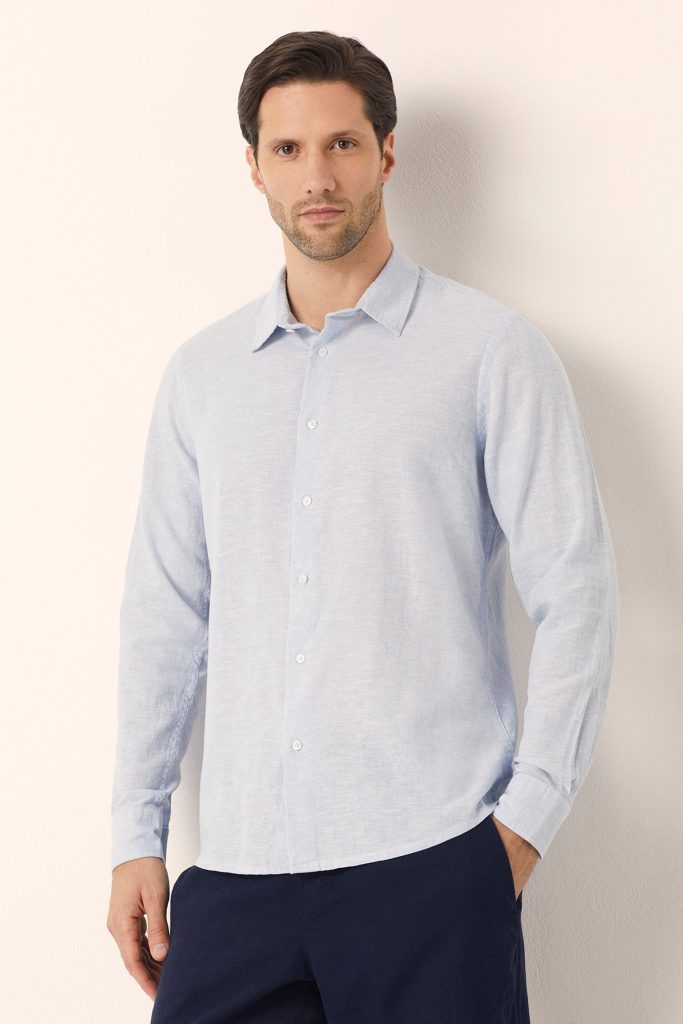 Hauts pour hommes en coton/lin