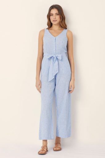 Combinaison femme en coton/lin