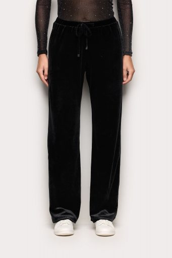 Pantalon de fête de Noël en velours pour femme