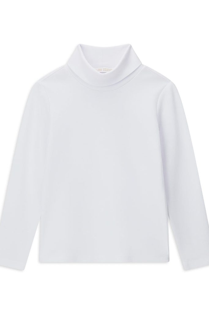 T-shirt à col roulé Basic Fundamentals pour fille, chemises et hauts