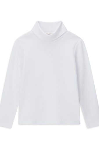 T-shirt à col roulé Basic Fundamentals pour fille, chemises et hauts