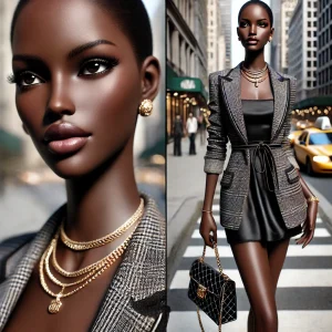 DALL·E 2025-02-01 23.41.47 - A highly realistic fashion photography-style image of a stylish Black African woman wearing a modern high-end outfit. She is dressed in an elegant, we