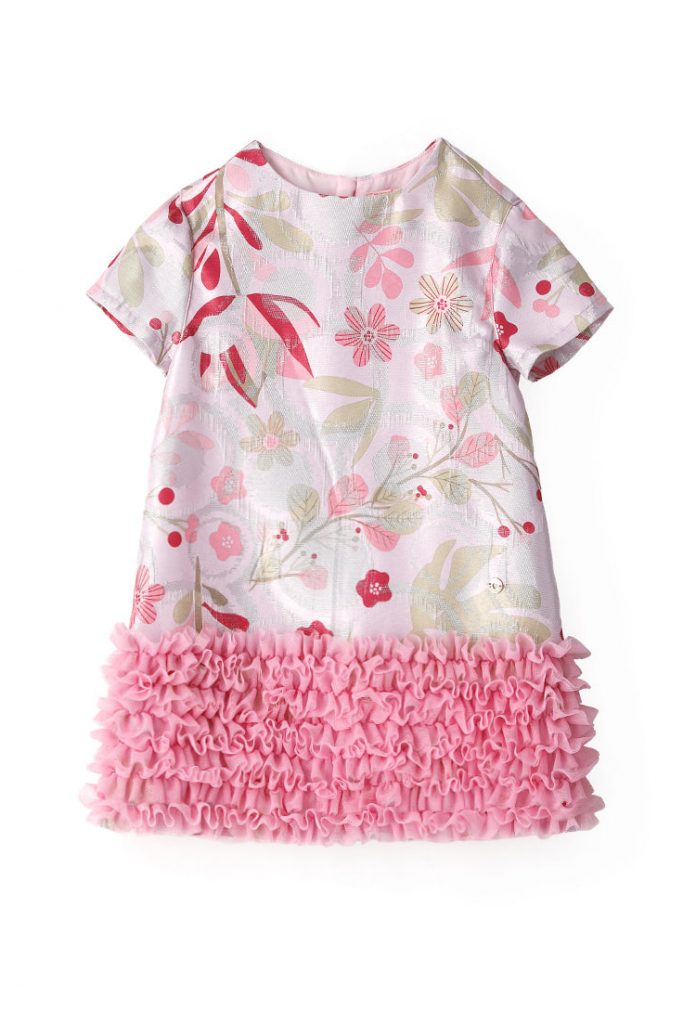 Robe effet damassé pour fille pour un jour spécial