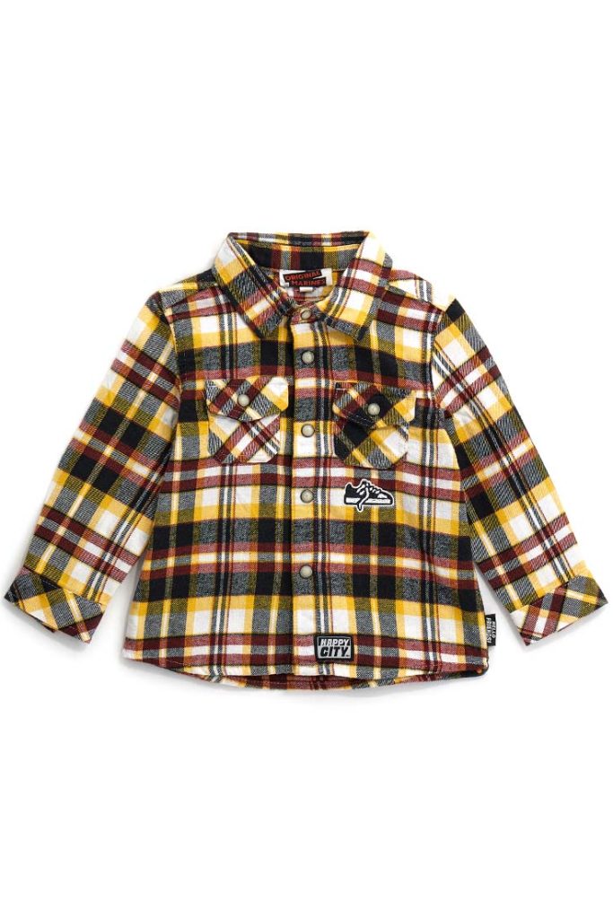 Chemise à carreaux pour bébé garçon « Salutations de New York »