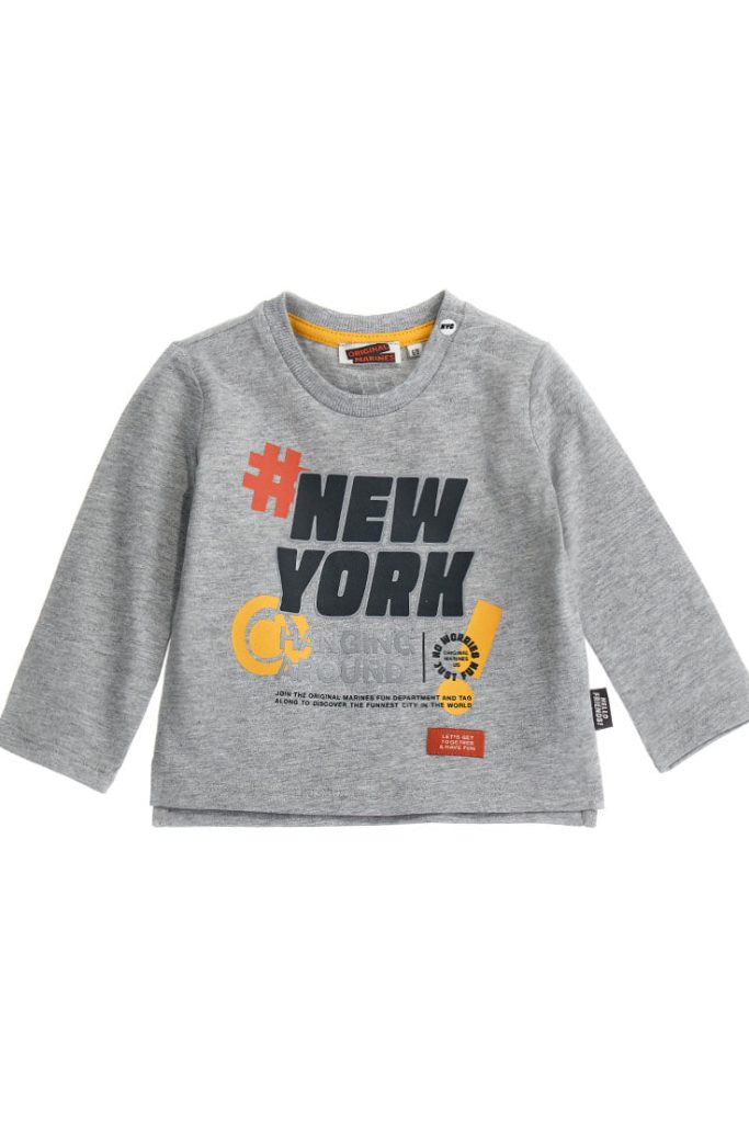 T-shirt superposé pour bébé garçon « Salutations de New York »