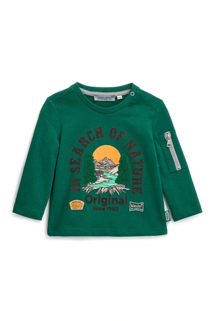 T-shirt chaud en coton pour bébé garçon Out And About 1